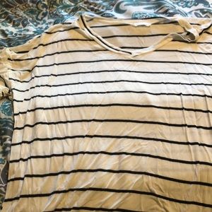 Black and white striped top
